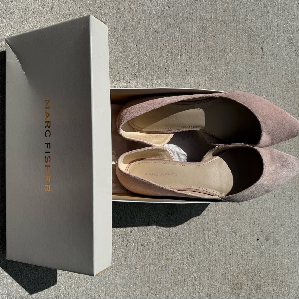 Marc Fisher Pink Ballet Flats with Pointed Toe original box size 8 “MFANNY” - Picture 11 of 12